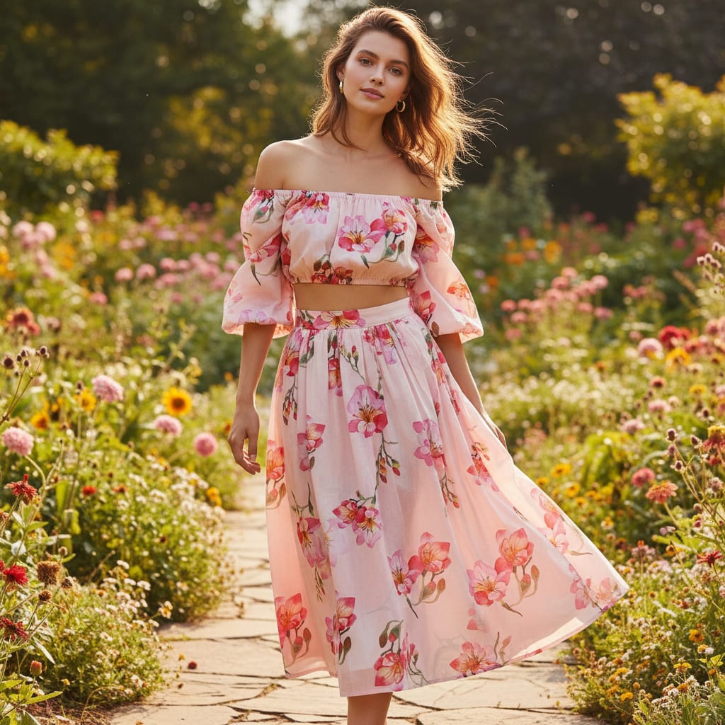 Floral Digital Printed Pure Cotton Fabric from FAB VOGUE Studio