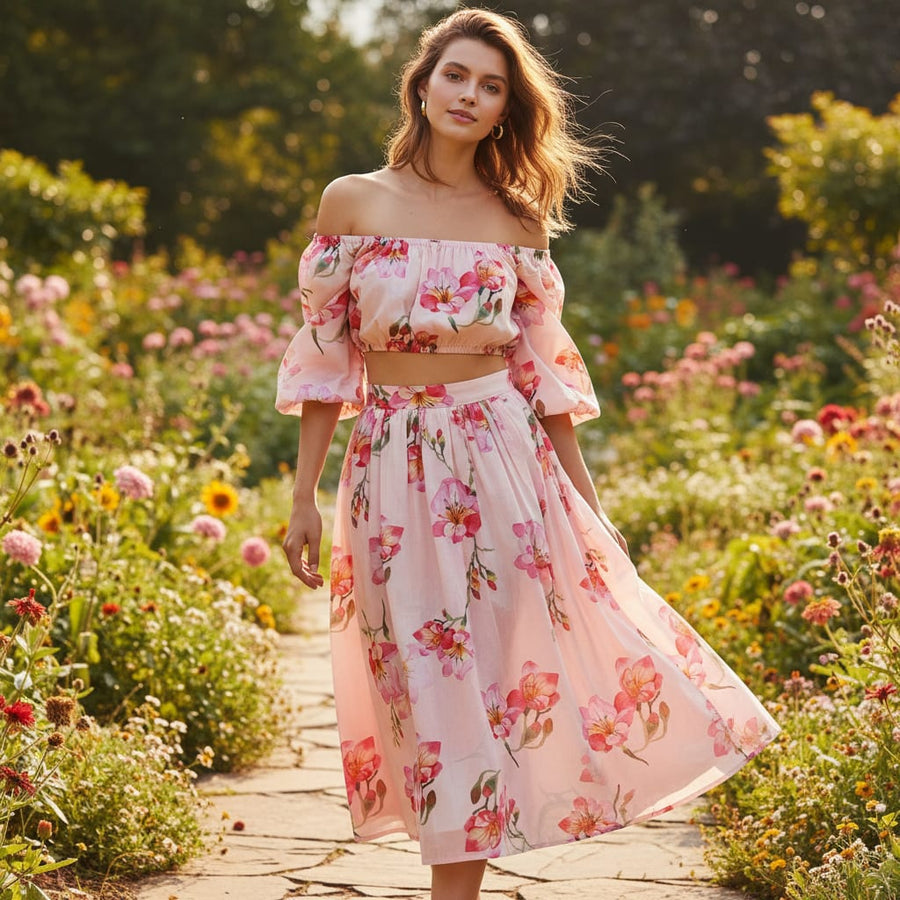 Floral Digital Printed Pure Cotton Fabric from FAB VOGUE Studio