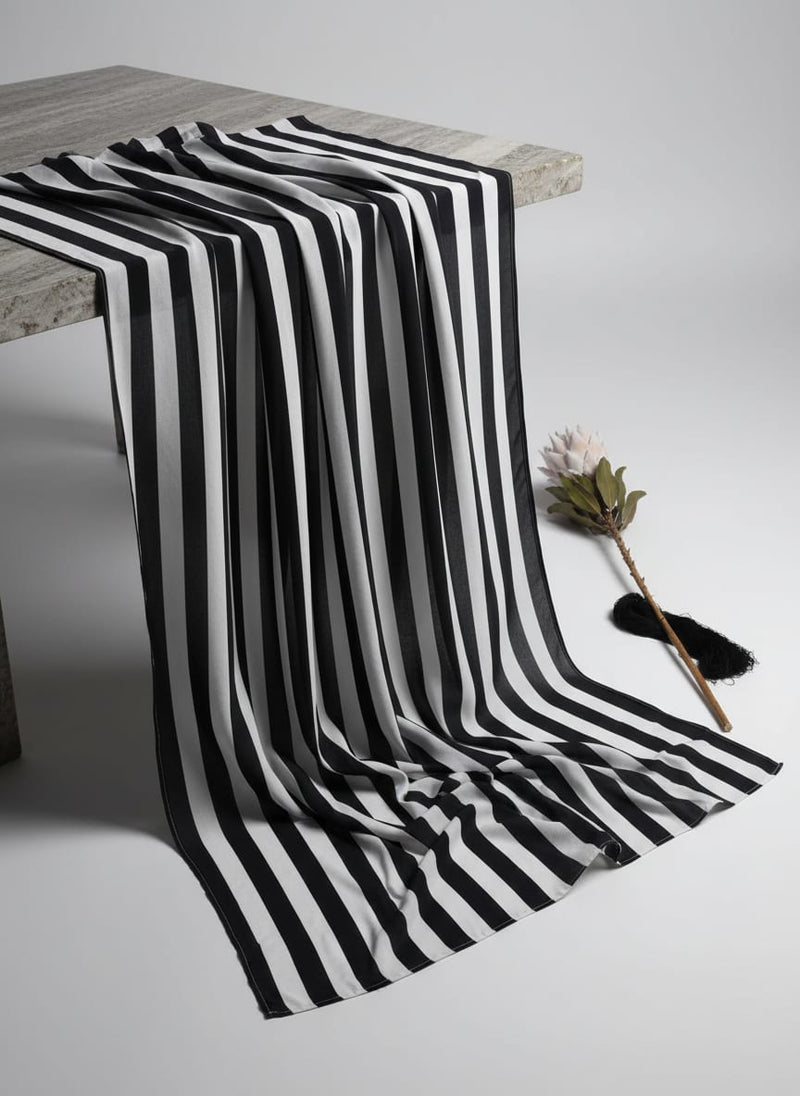 Gorgeous black and white digital printed fabric from FAB VOGUE Studio
