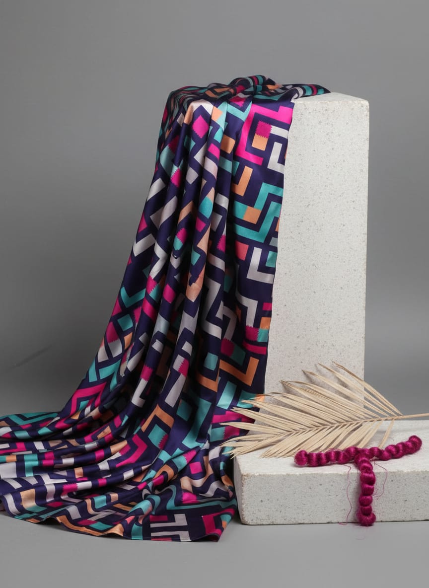 Abstract Digital Printed Fabric by FAB VOGUE Studio