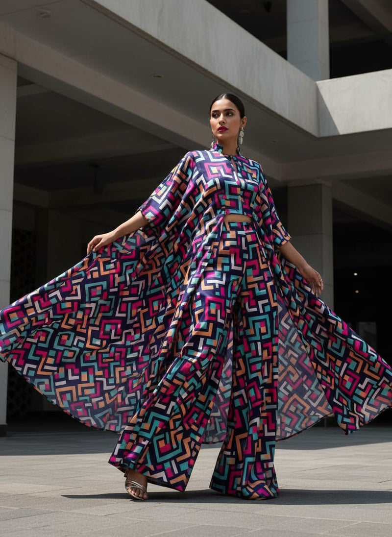 Abstract Digital Printed Fabric by FAB VOGUE Studio