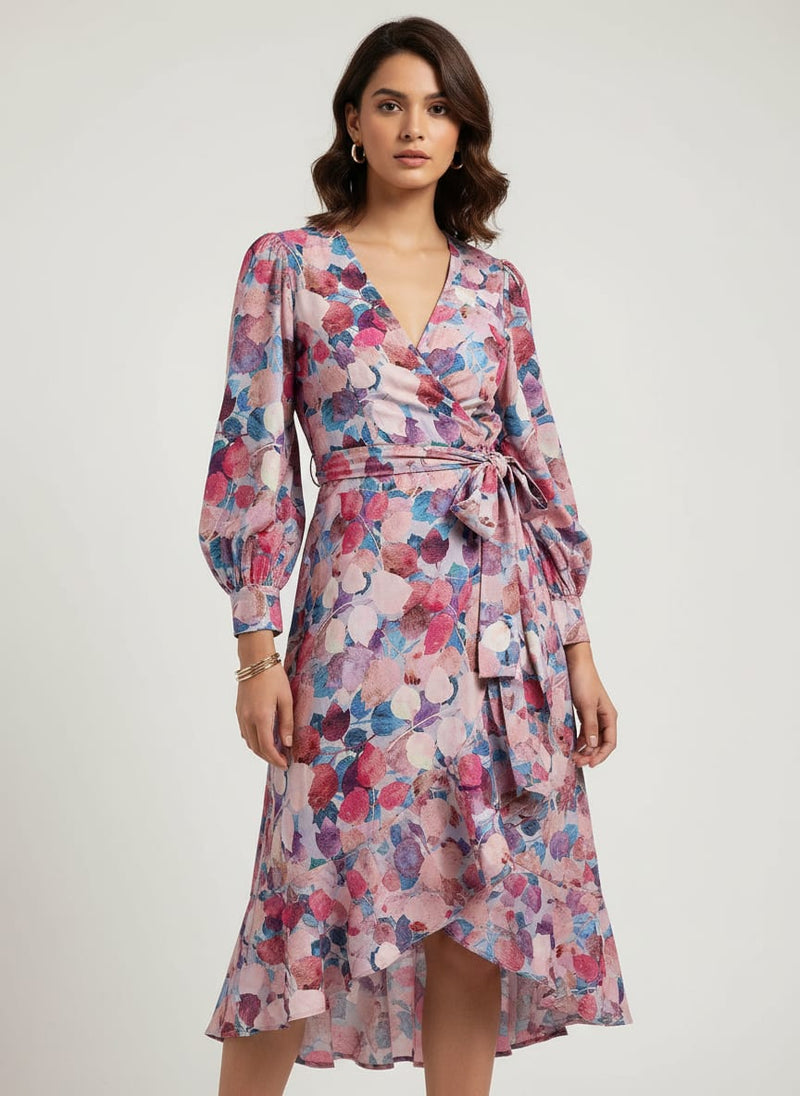 Gorgeous abstract digital printed rayon fabric by FAB VOGUE Studio