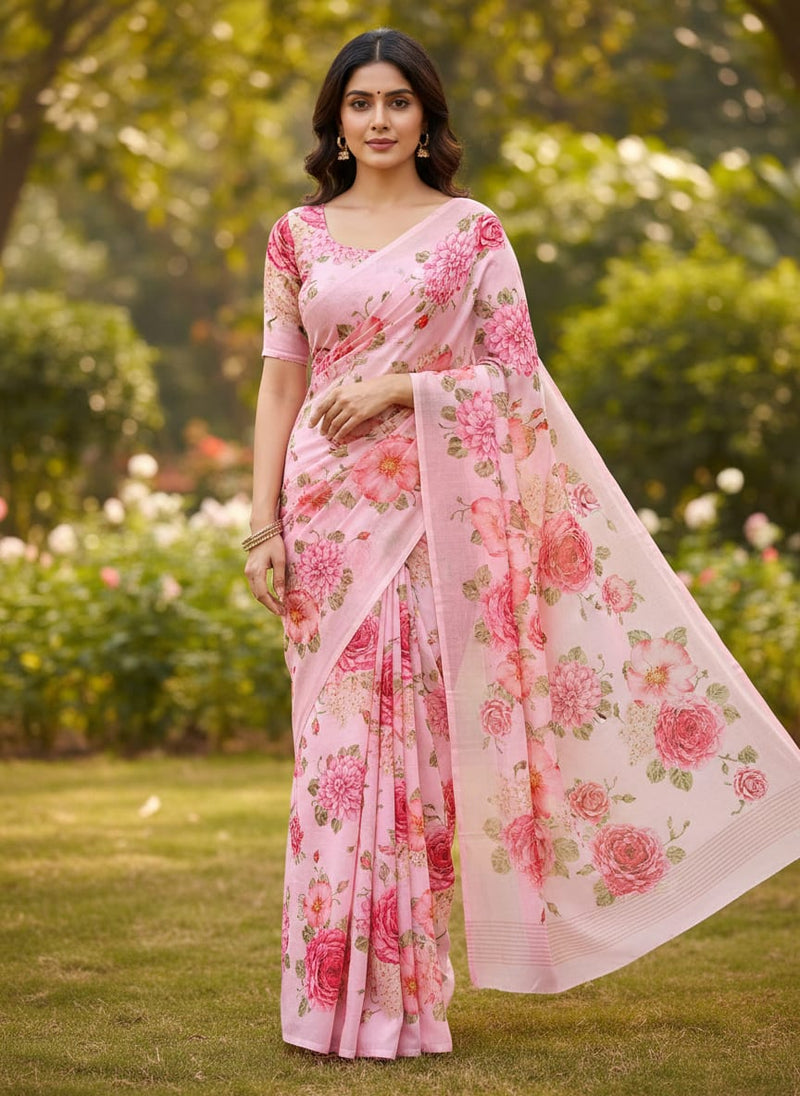 Floral Digital Printed Rayon Fabric from FAB VOGUE Studio