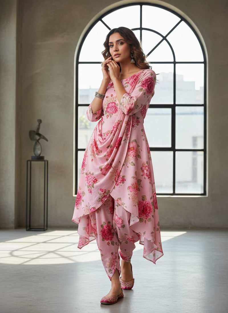 Floral Digital Printed Rayon Fabric from FAB VOGUE Studio