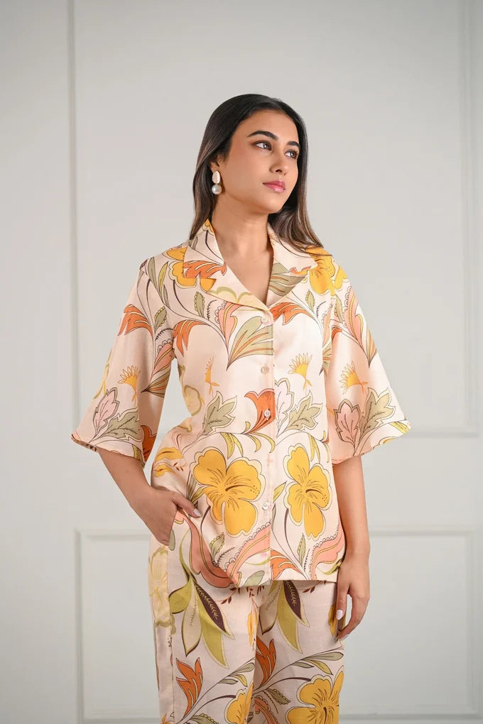Linen Floral Co-ord Set – 81.4