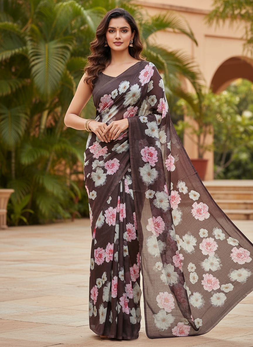 Where Bold Florals Meet a Moody Canvas