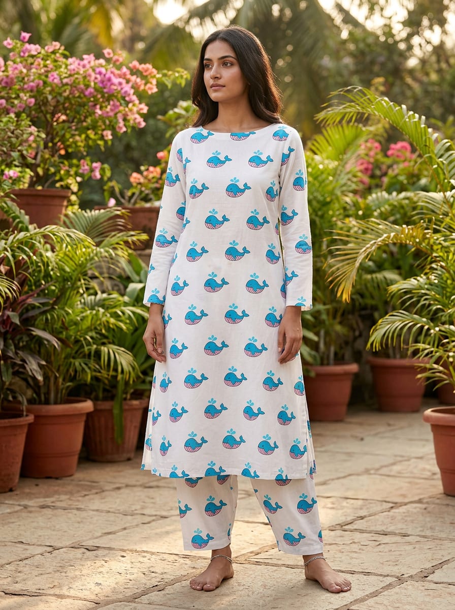 A Playful Print from the Deep Blue