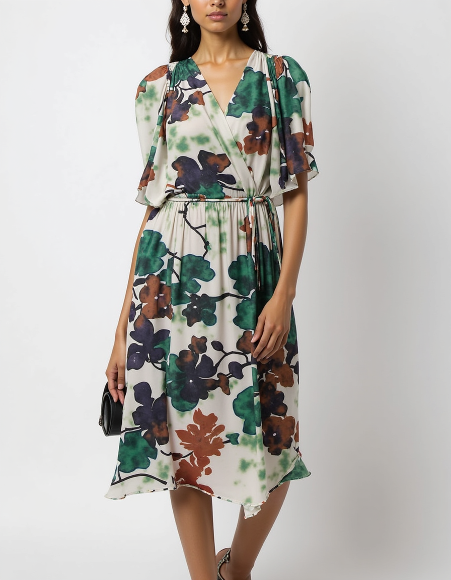 Dola Silk Floral Printed Fabric