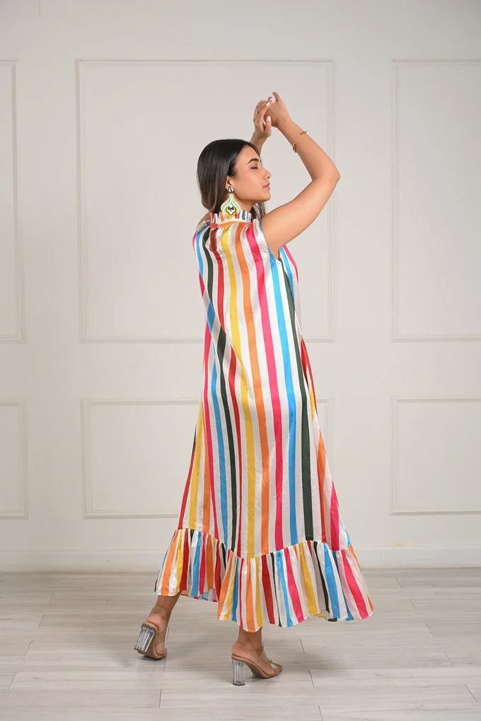 Rainbow Striped Maxi Dress – 83.2