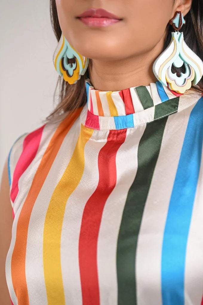 Rainbow Striped Maxi Dress – 83.3