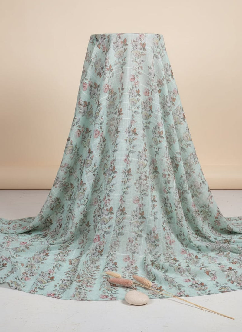 Lovely Linen with Decorative Flower Velly Design