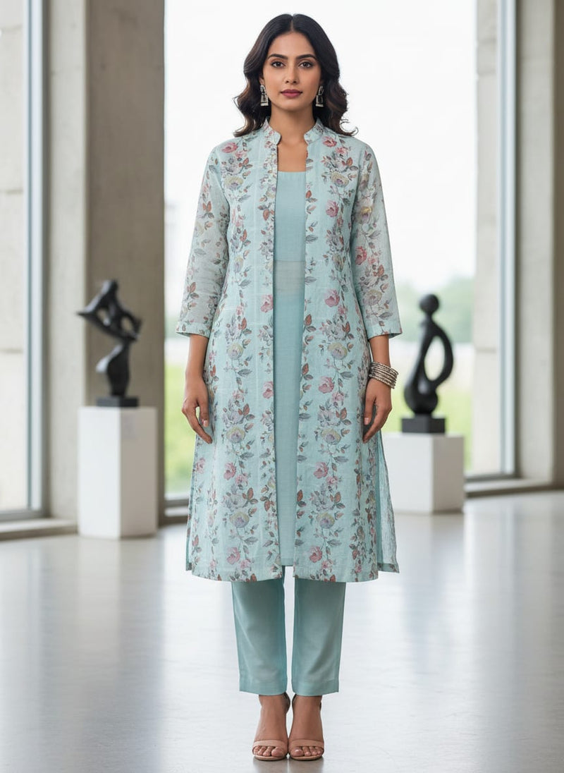 Lovely Linen with Decorative Flower Velly Design