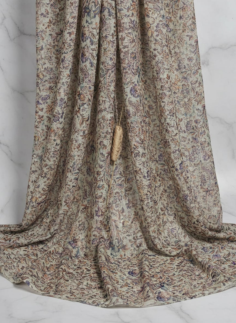 Gorgeous Kalamkari Printed Kota Doria Fabric Material