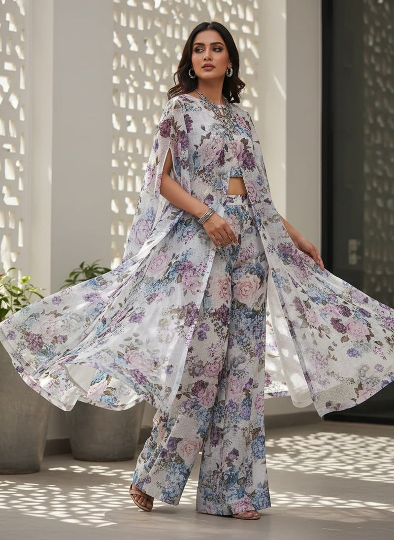 Gorgeous Kota Doria Bunch of Flower Digital Printed Fabric Material