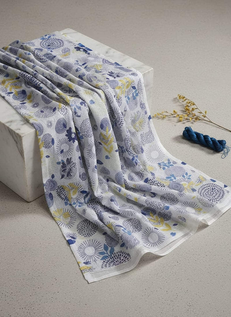 Gorgeous Damask Kota Doria Digital Print Fabric Material