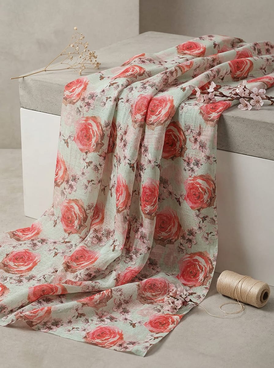 A Classic Rose Garden on Woven Air