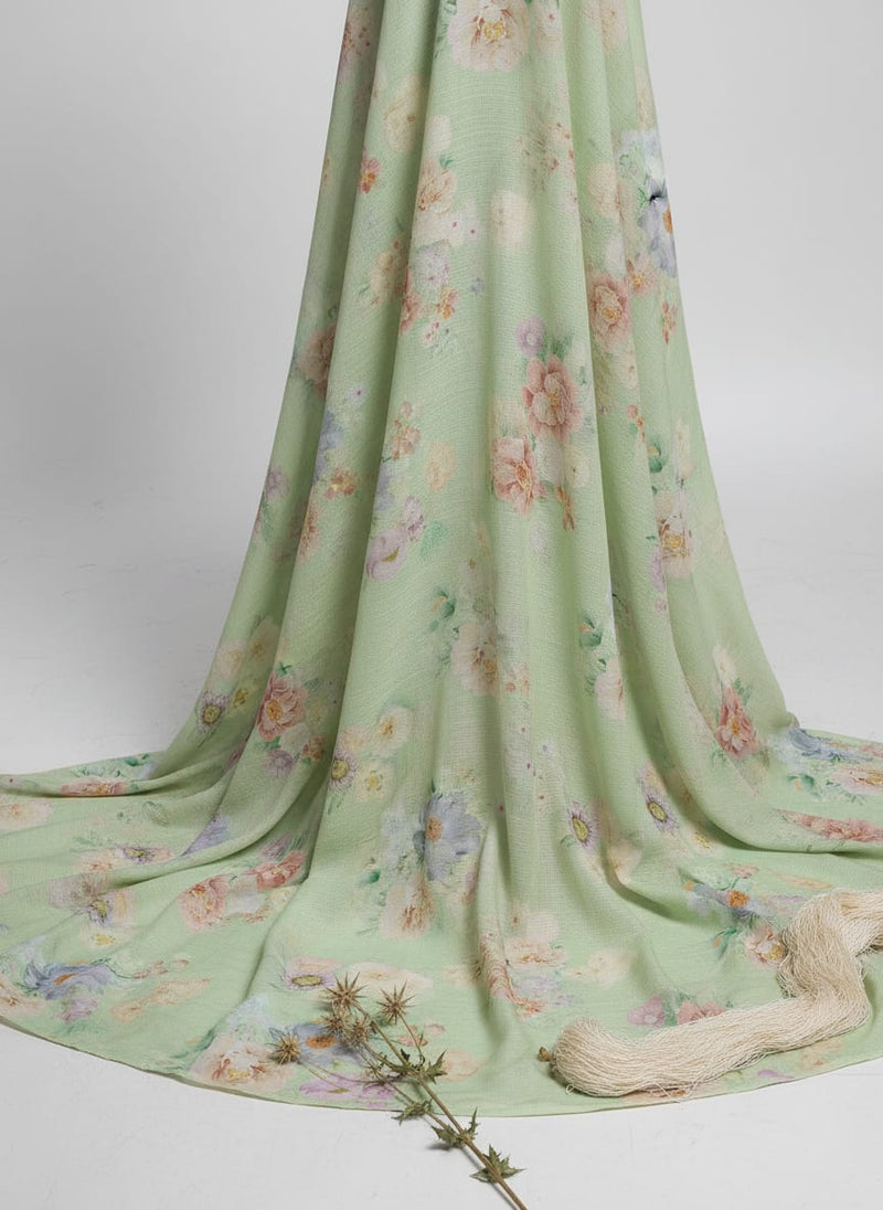 Classy Kota Doria Digital Printed Fabric with Gorgeous Bunch of Flower