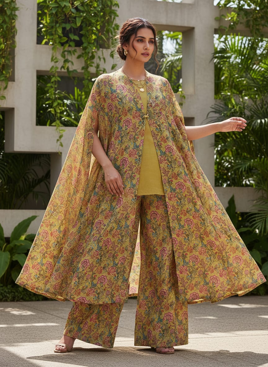Gorgeous Floral Kota Doria Fabric Material for Classy Outfit Making
