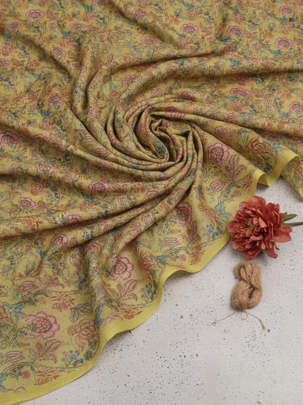 Gorgeous Floral Kota Doria Fabric Material for Classy Outfit Making