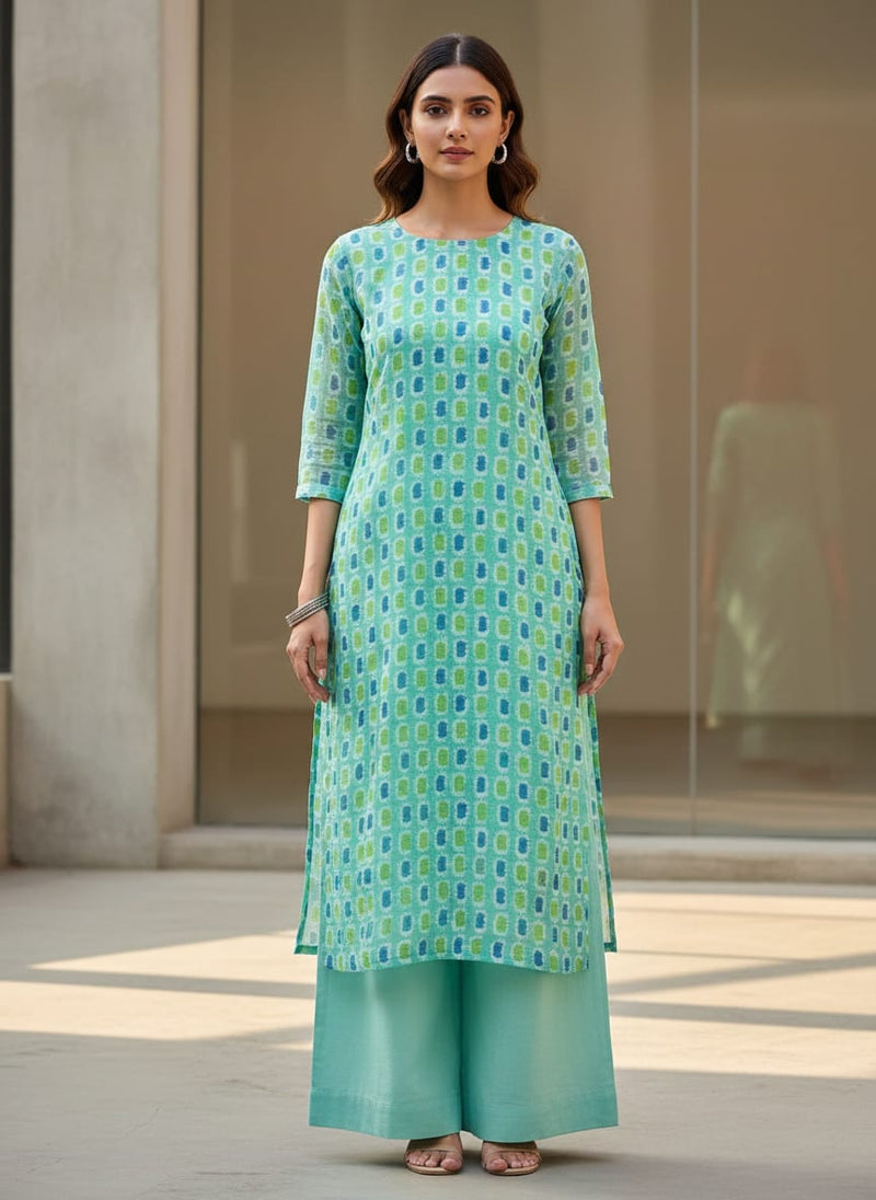 Gorgeous Kota Doria Digital Print Fabric Materials for Making Classy Outfits