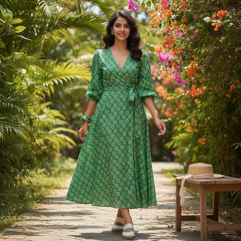 Enchanting Damask Print on Exquisite Kota Doria Fabric Material