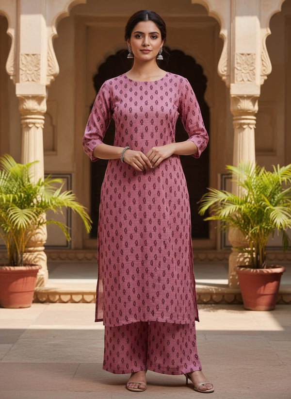Gorgeous Kota Doria Digital Print Fabric with Damask Motif Butti - Straight Kurta with Palazzo Lookbook - KD-0-MA08520-110 - alternate view