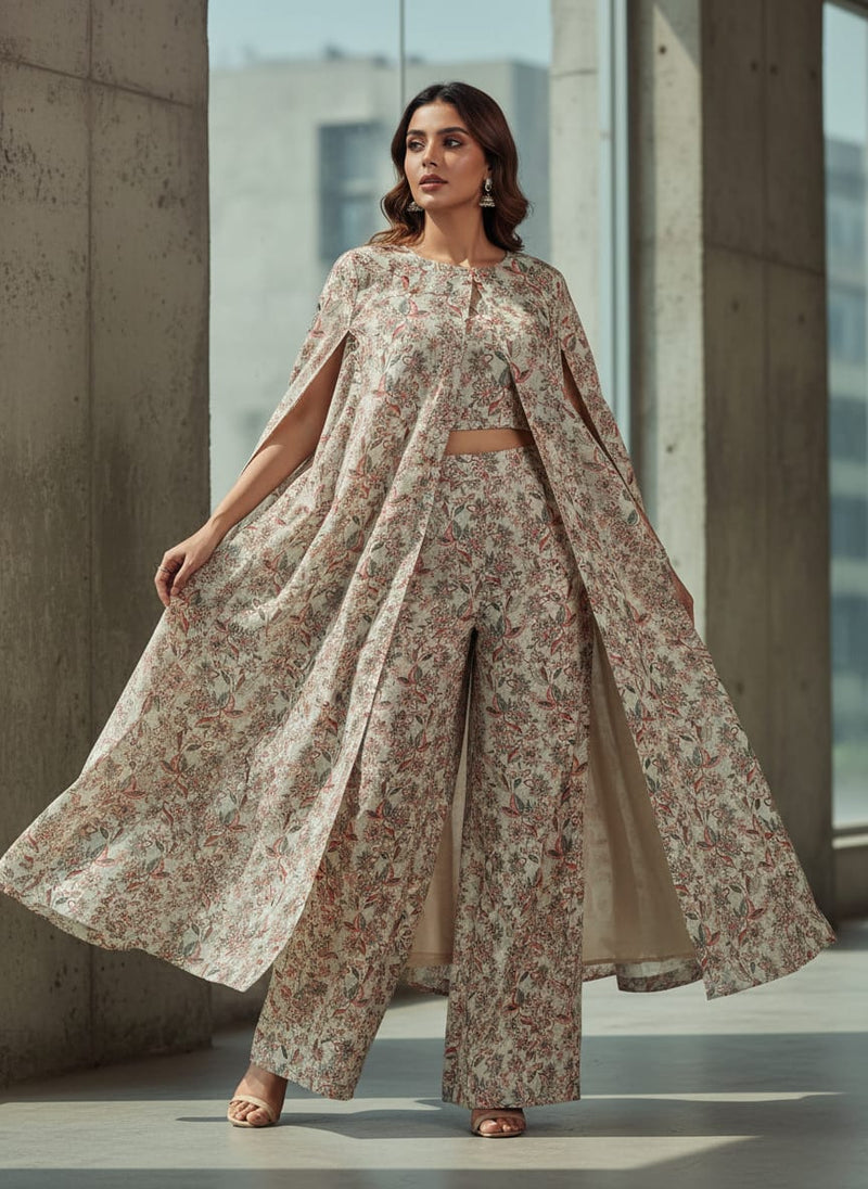 Classy Floral Velly Kota Doria Digital Printed Fabric Material