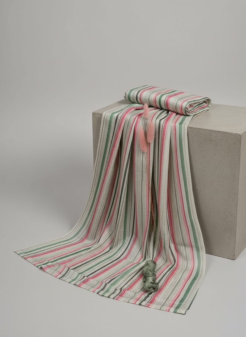 Gorgeous Strips Kota Doria Digital Printed Fabric Material