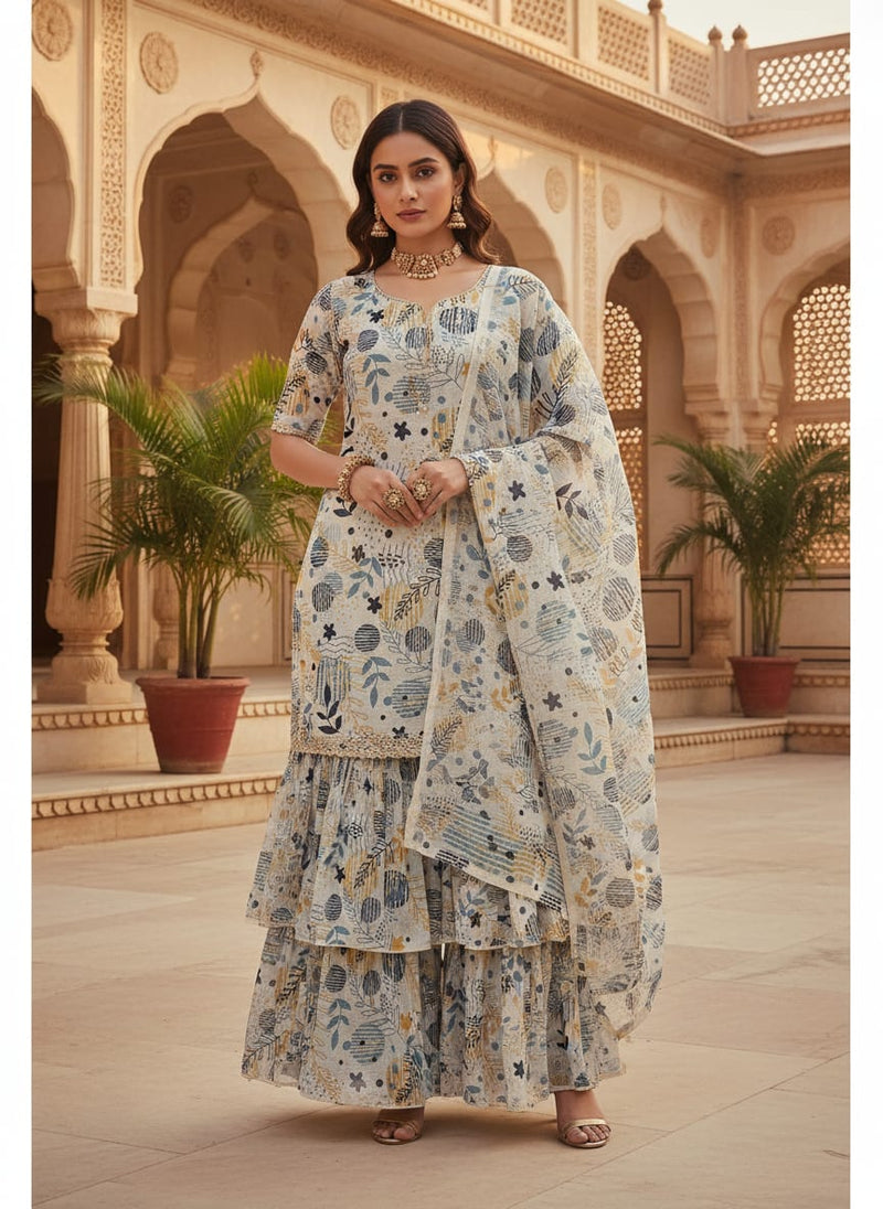 Gorgeous Decorative Kota Doria Digital Printed Fabric for Dress Making