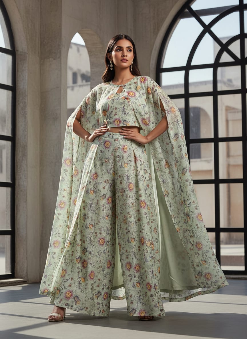 Charming Floral Kota Doria Digital Printed Fabric Material for Dress Making