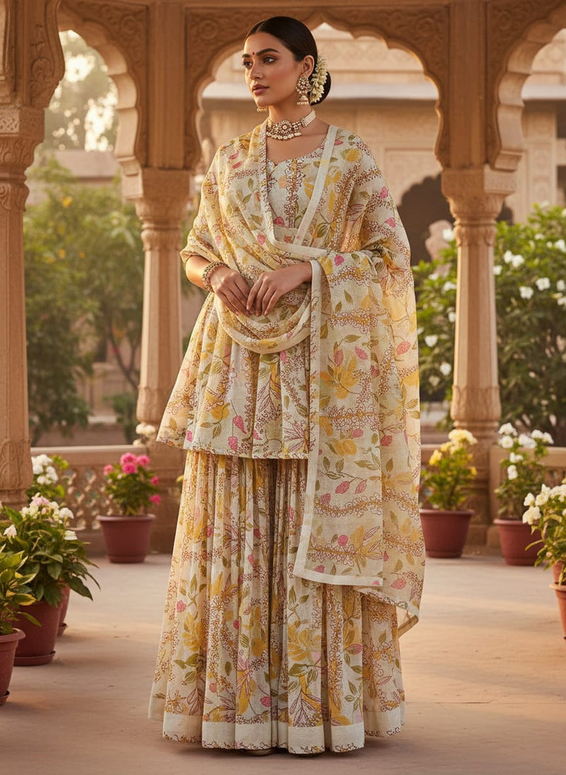 Gorgeous Decorative Kota Doria Digital Printed Fabric Material