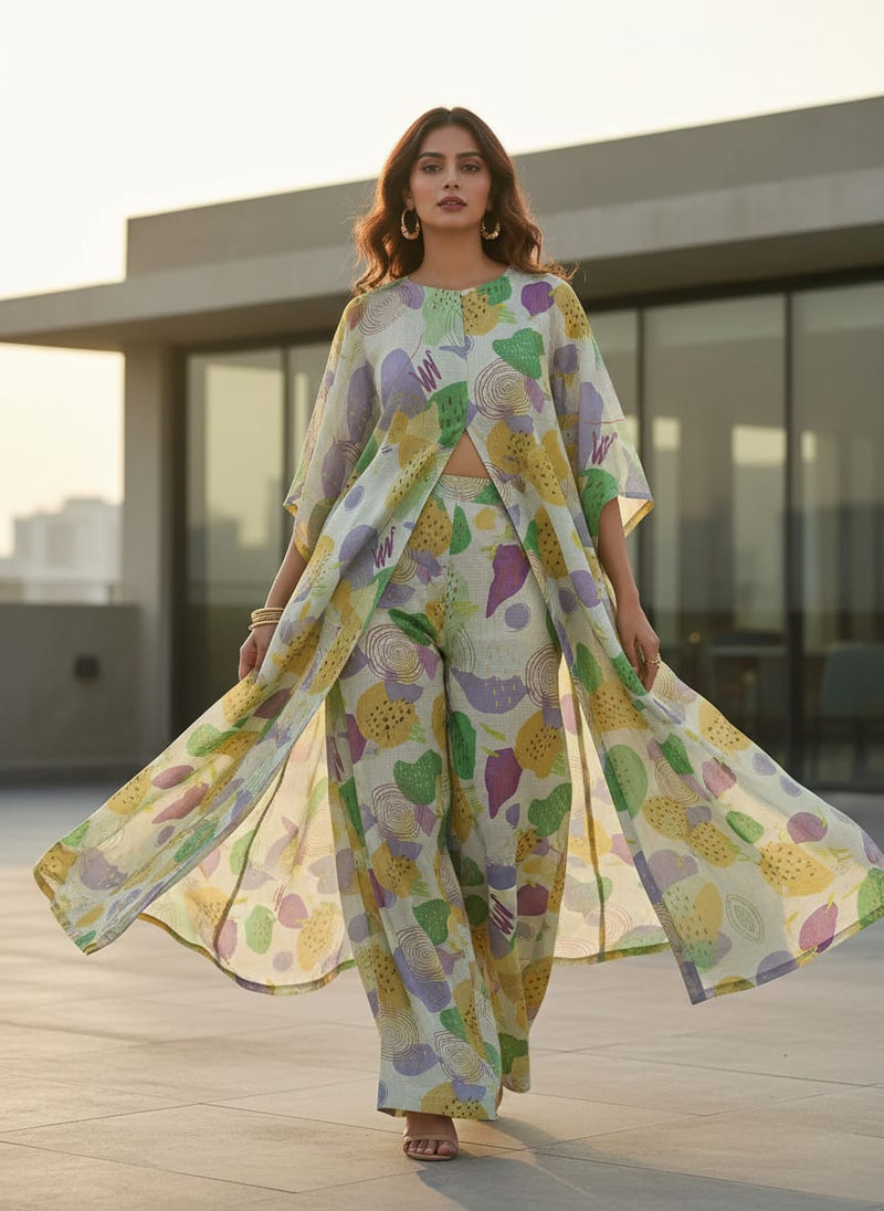Classy and Gorgeous Abstract Digital Printed Kota Doria Fabric Material