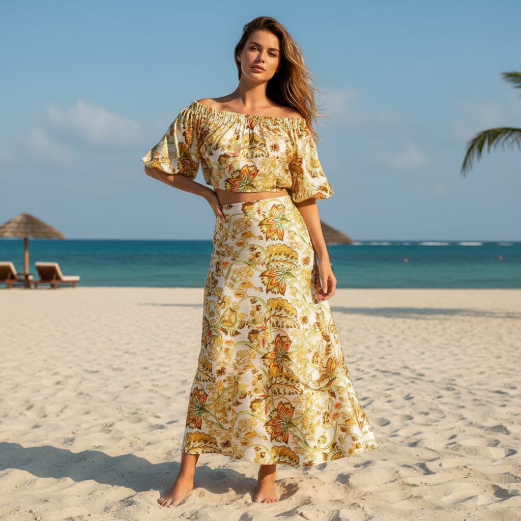 Floral Print Satin Fabric