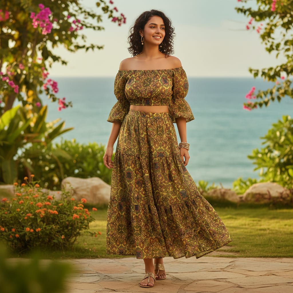 Paisley Print Kota Doria Fabric