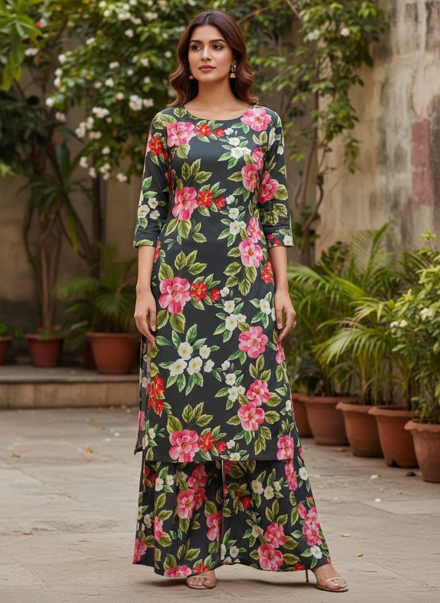 A Painterly Garden on Woven Cloth