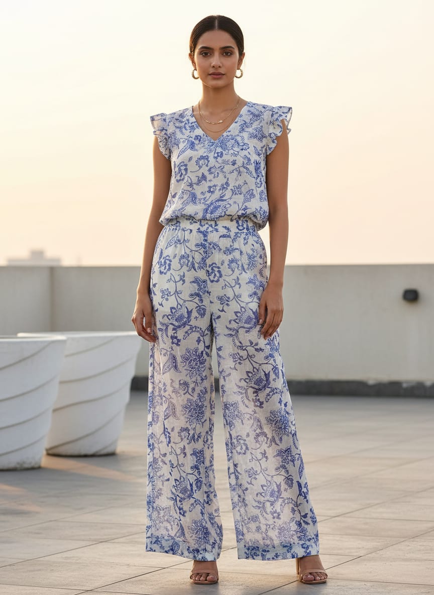 A Classic Print in Blue and White