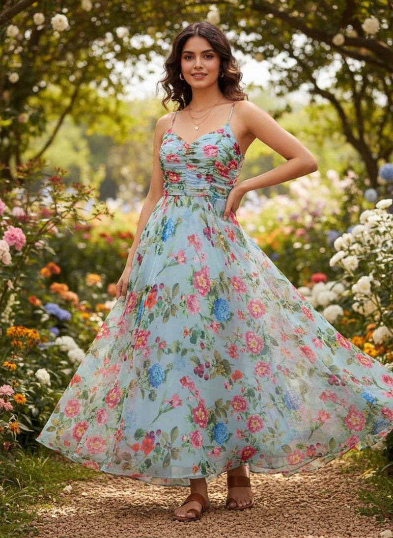 FAB VOGUE Studio Floral Chiffon Fabric
