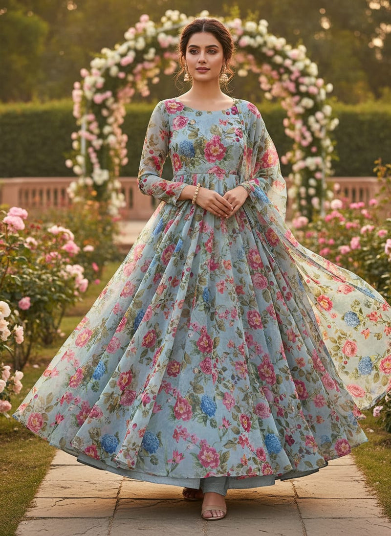 FAB VOGUE Studio Floral Chiffon Fabric