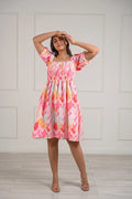 Pink Printed Muslin Dress – 87.3 81cc669b 504a 4cfa 8c87 8350ea02e85d