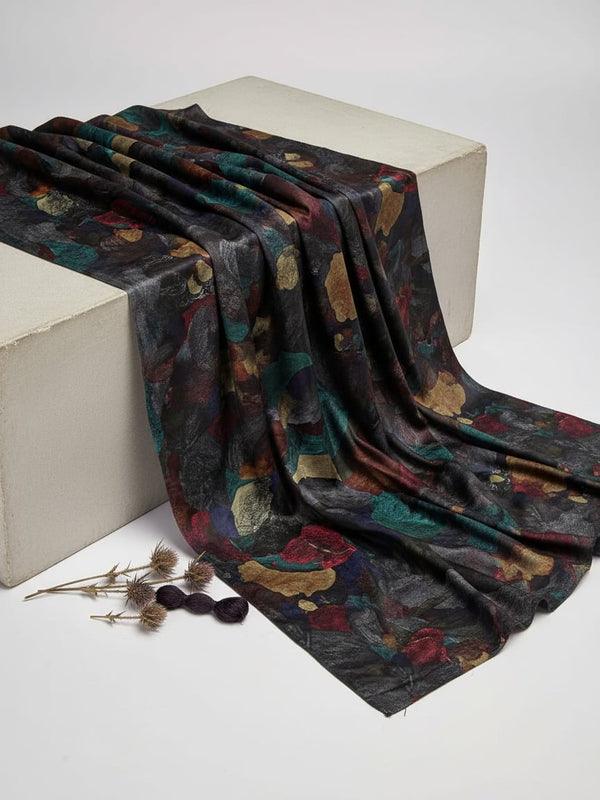 Abstract Printed Velvet Fabric