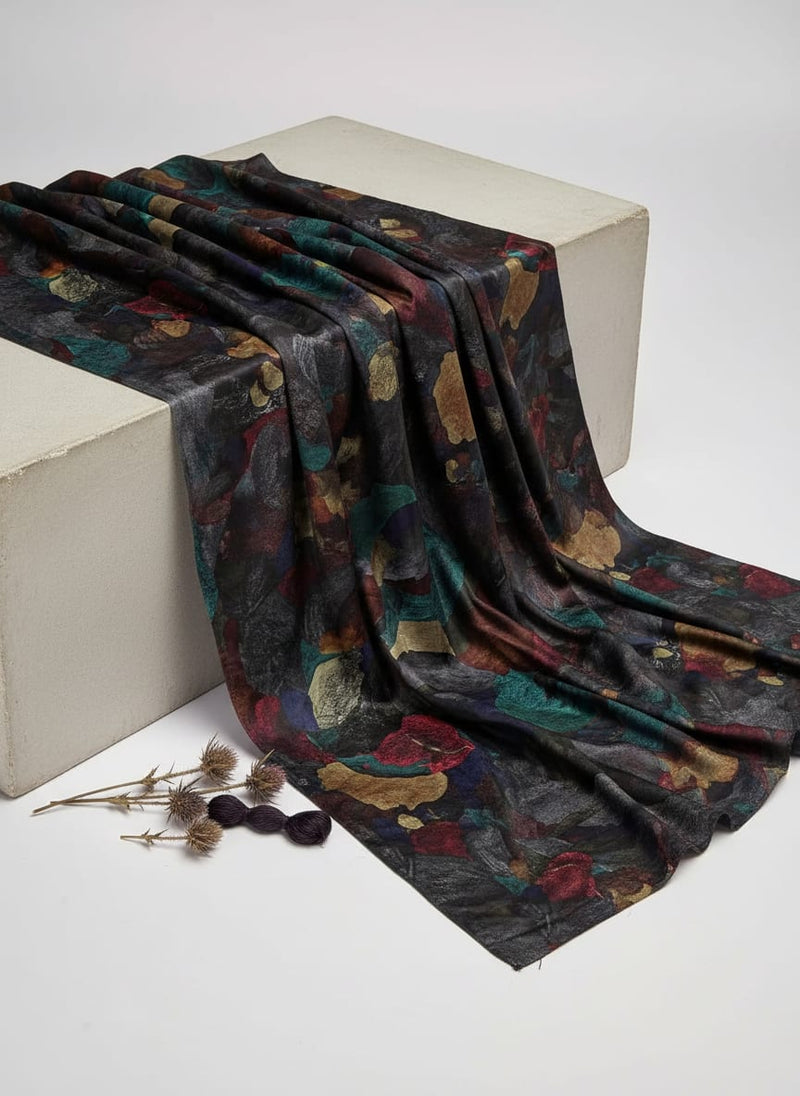Abstract Printed Velvet Fabric