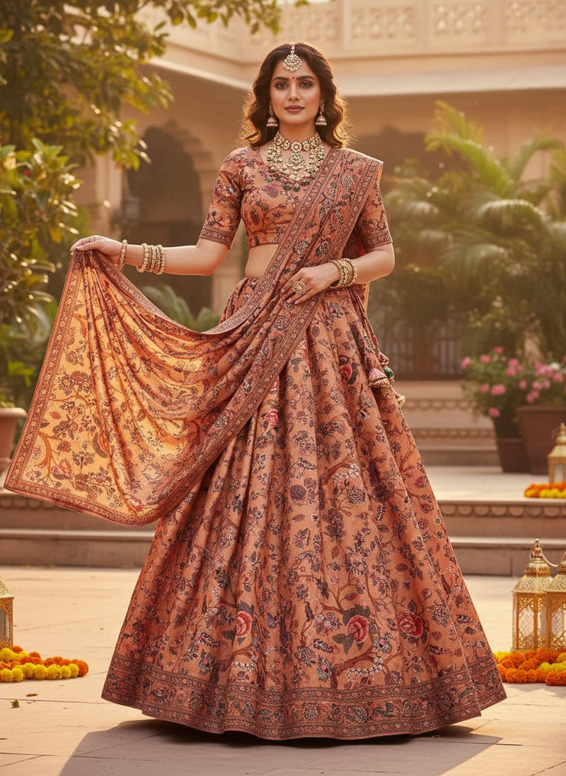 Dola Silk Floral Printed Fabric