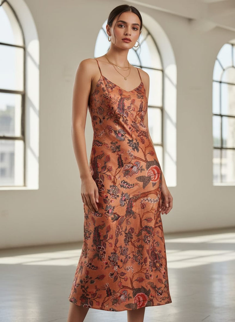 Dola Silk Floral Printed Fabric