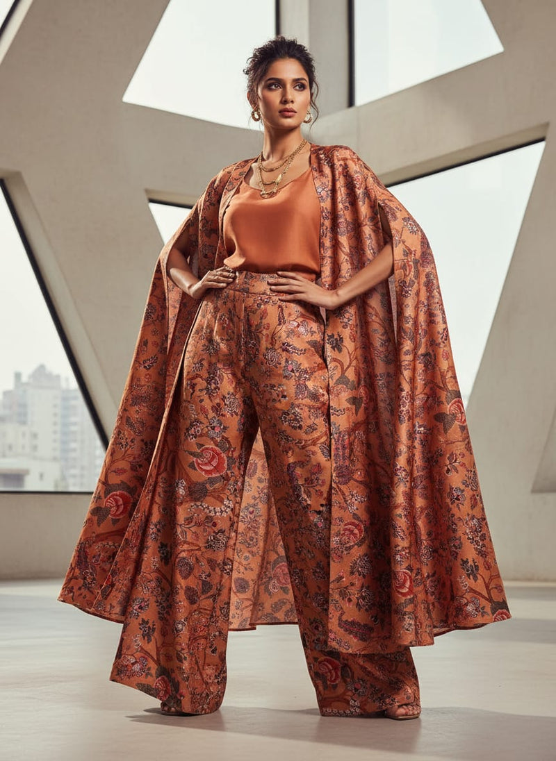 Dola Silk Floral Printed Fabric