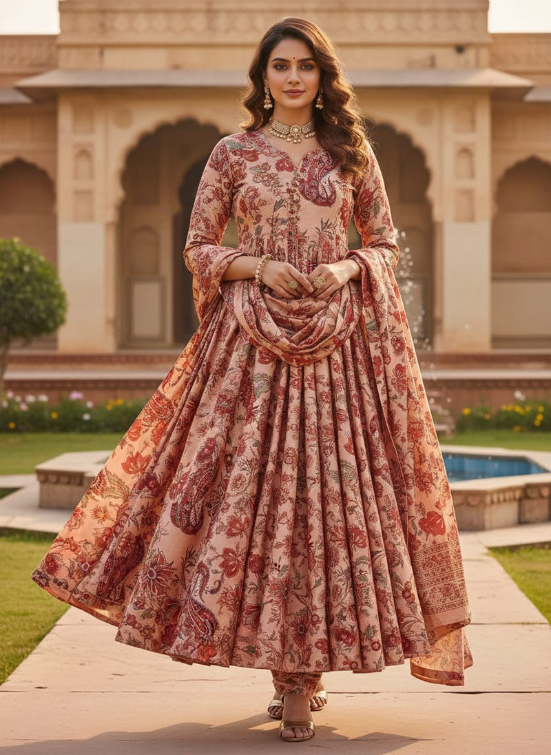 Dola Silk Floral Printed Fabric