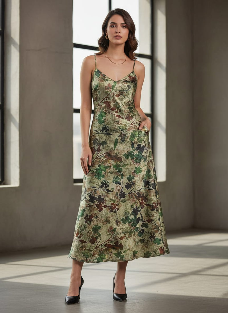 Dola Silk Floral Printed Fabric