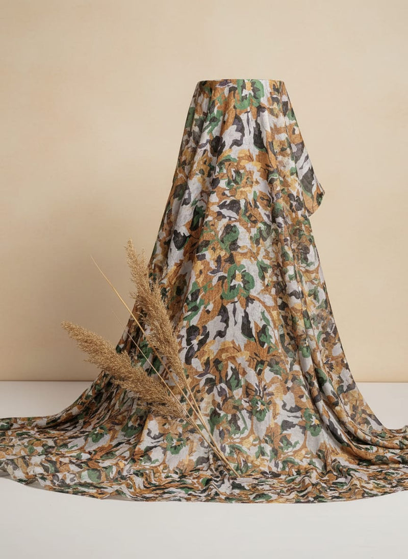Dola Silk Floral Print Fabric