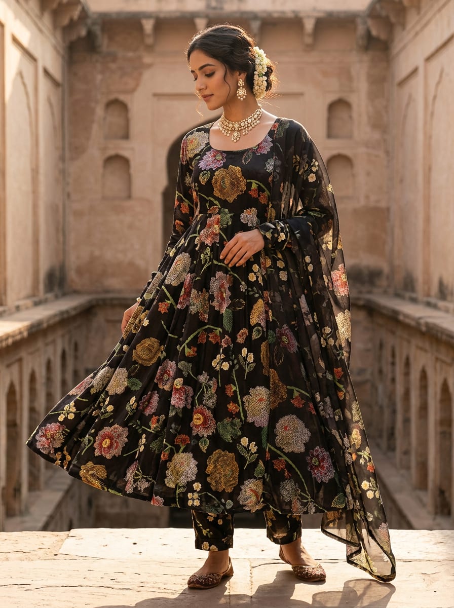 A Tapestry of Flowers on Velvet