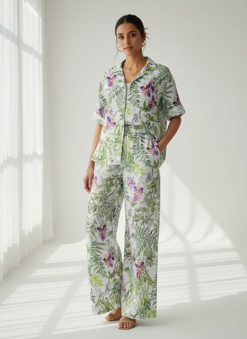 Floral Linen Fabric