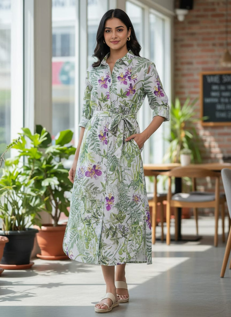 Floral Linen Fabric